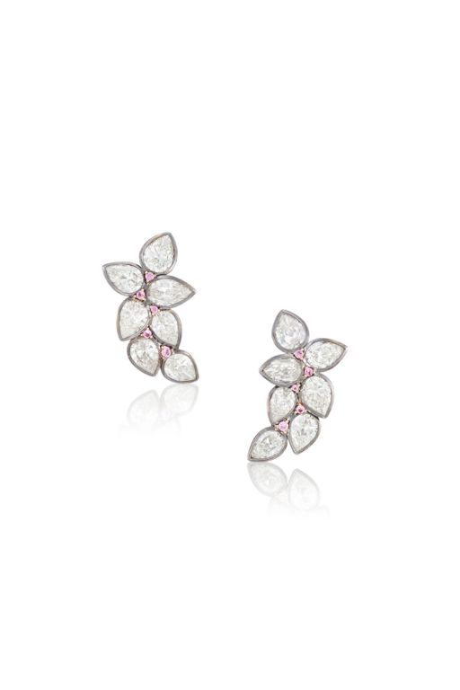 Pair of 18k Gold Diamond Earrings