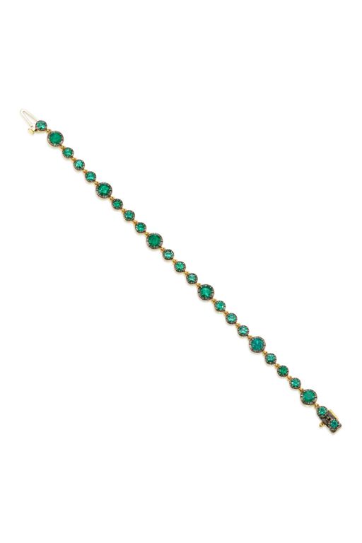 18k Gold Emerald Bracelet