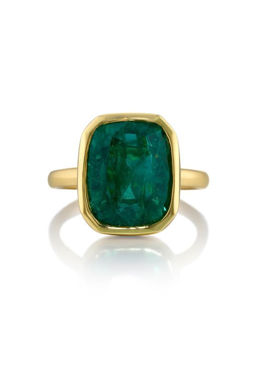 18k Gold Emerald Ring