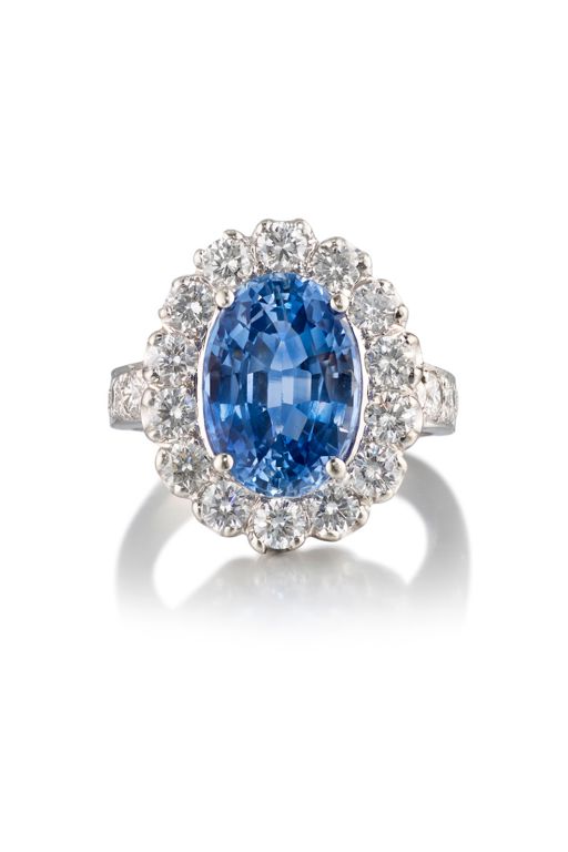 18k Gold Sapphire and Diamond Ring