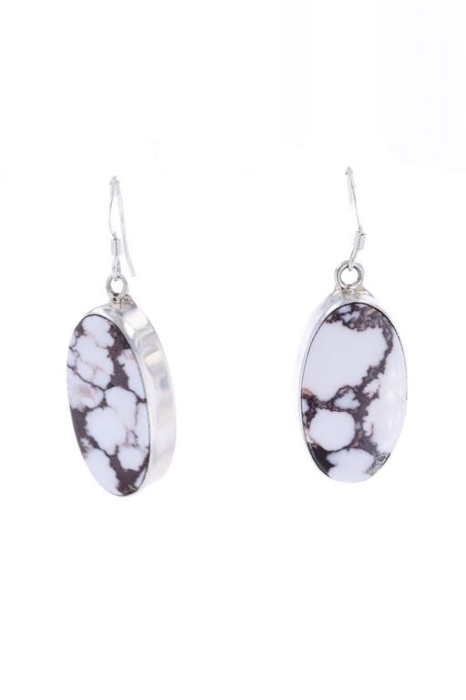 Pair of Sterling Silver Turquoise Earrings