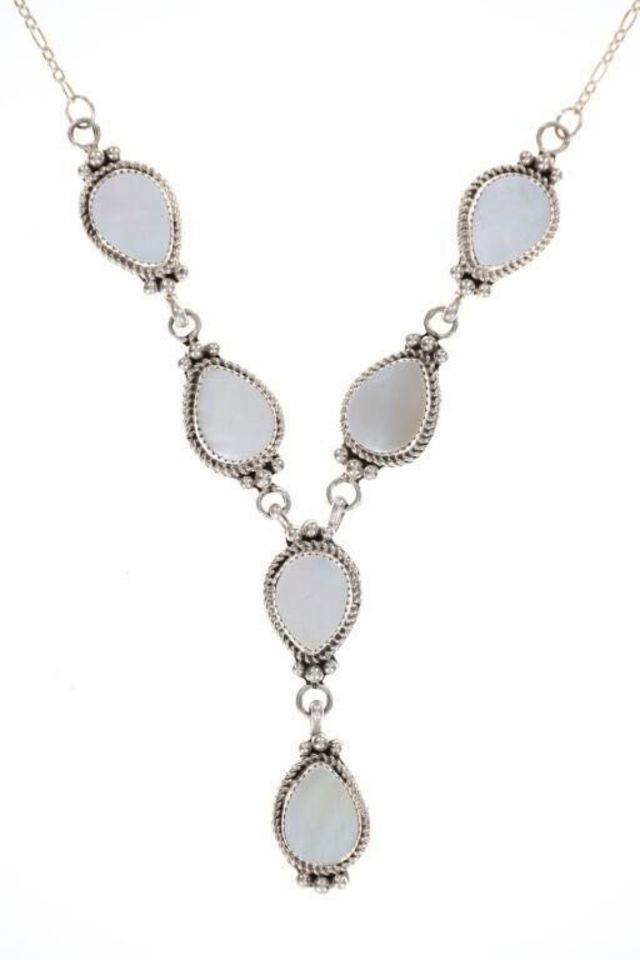Sterling Silver Mother of Pearl Necklace