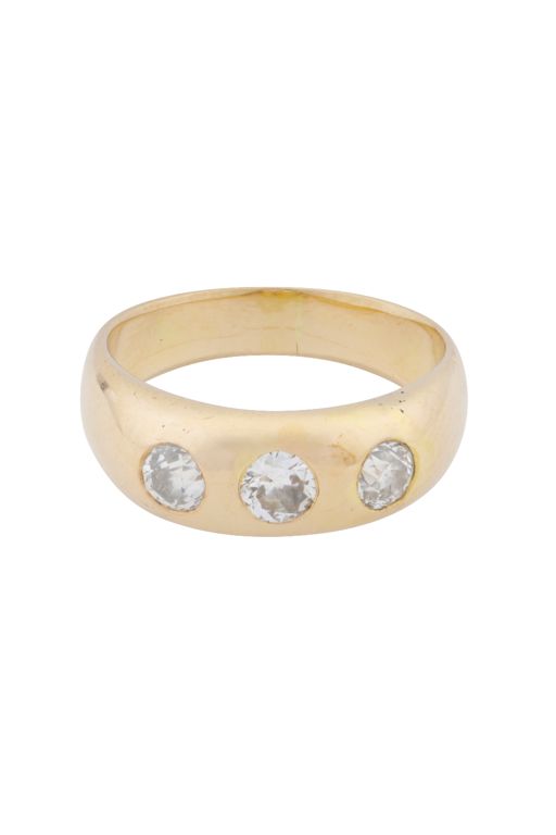 Yellow Metal Diamond Ring
