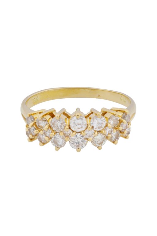 18k Yellow Gold Diamond Dress Ring