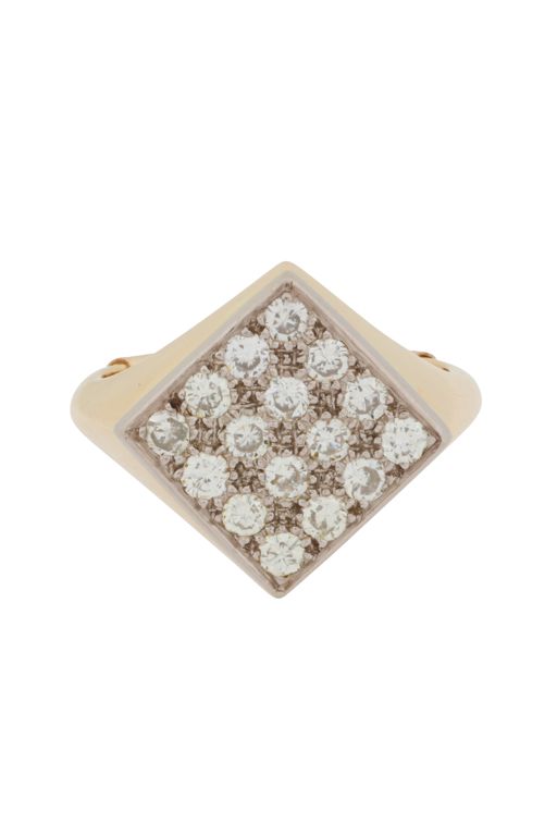 18k Yellow Gold Diamond Dress Ring