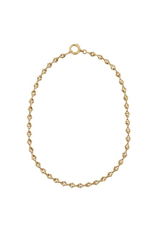 Yellow Metal Chain Necklace