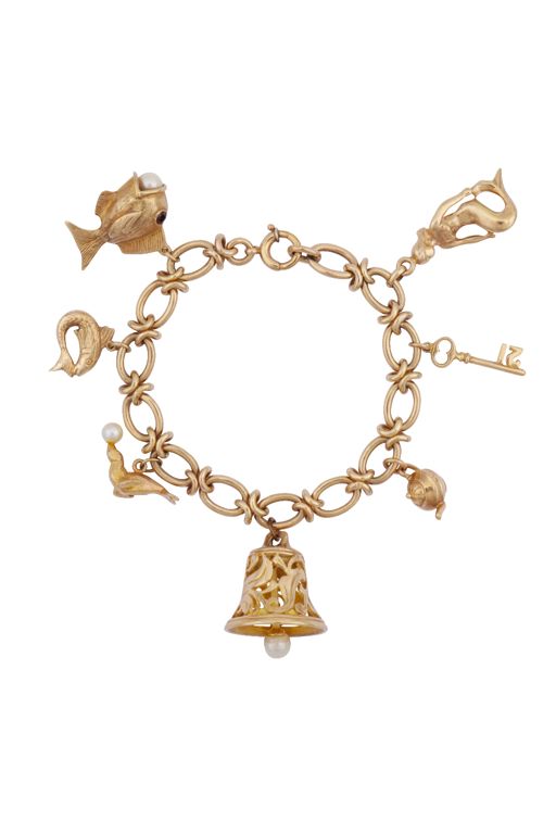 9k Yellow Gold Charm Chain Bracelet