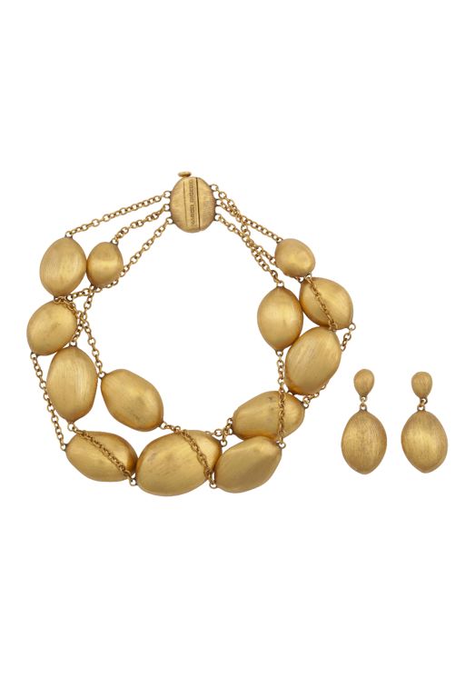 18k Yellow Gold Jewelry Set