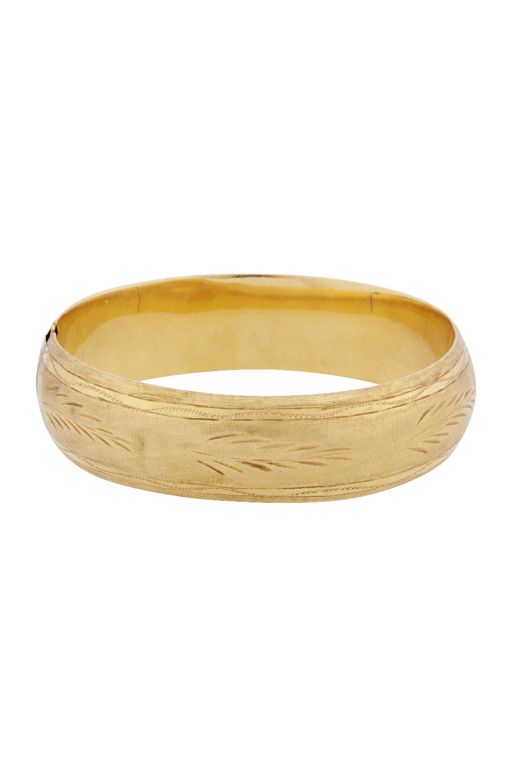14k Yellow Gold Hinged Bracelet