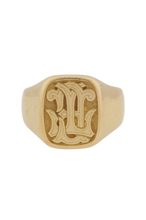 18k Yellow Gold Signet Ring