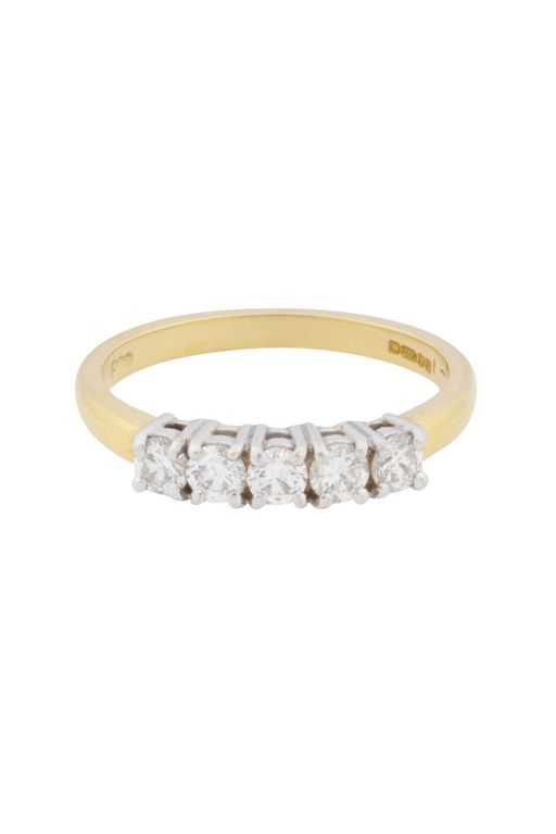 18k Yellow and White Gold Diamond Ring