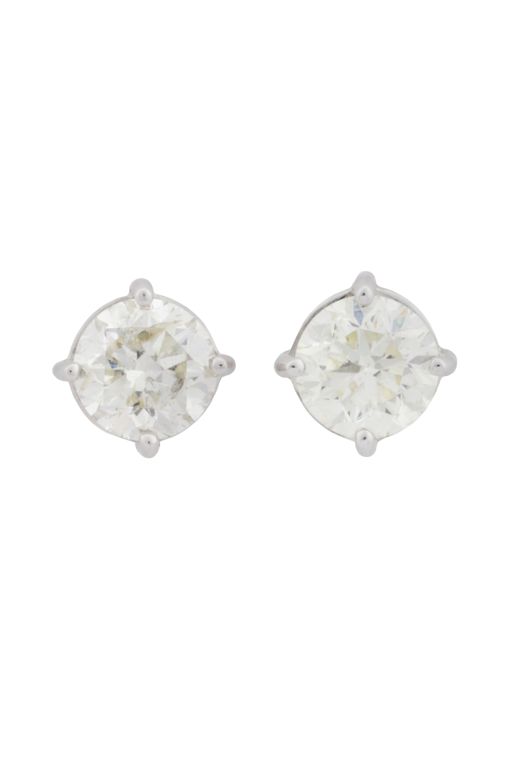 18k White Gold Diamond Stud Earrings