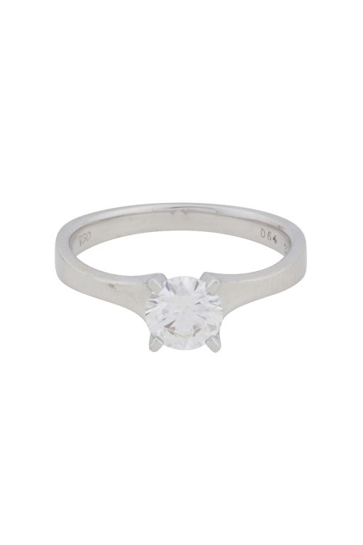 18k White Gold Diamond Solitaire Ring