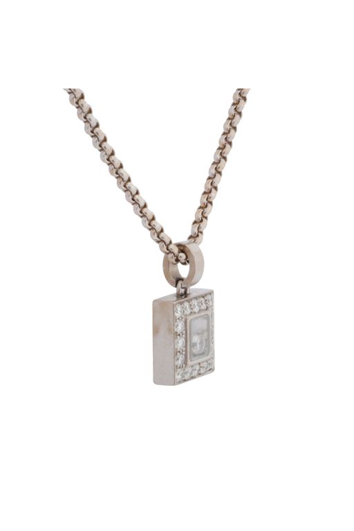 18k White Gold Diamond Pendant Necklace