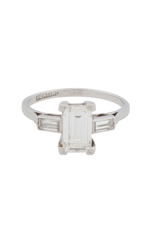 White Metal Diamond Ring
