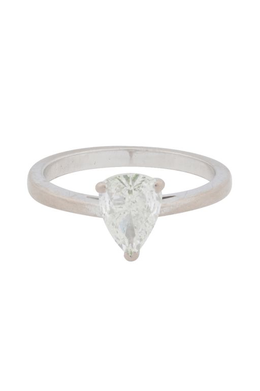 18k White Gold Diamond Solitaire Ring