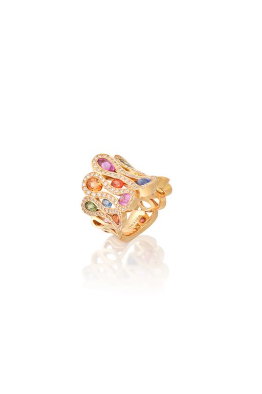 18k Gold Sapphire and Diamond Ring