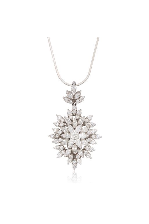 18k Gold Diamond Pendant Necklace