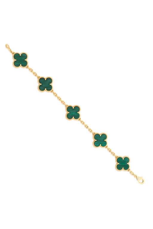 18k Gold Malachite Bracelet