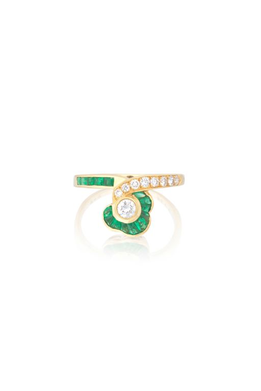 Emerald and Diamond Ring