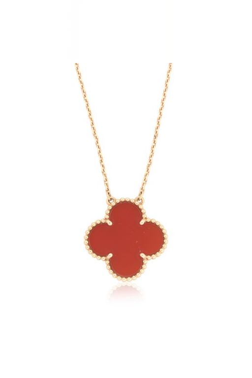 18k Gold Carnelian Necklace