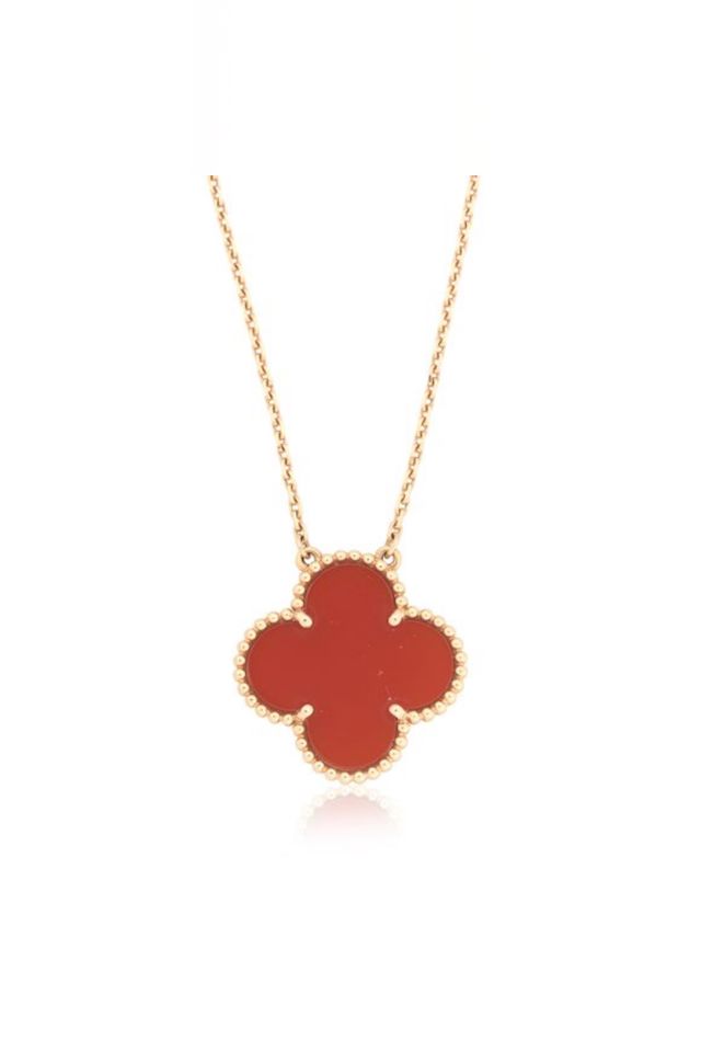 18k Gold Carnelian Necklace