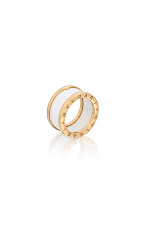 18k Gold and Ceramic Ring
