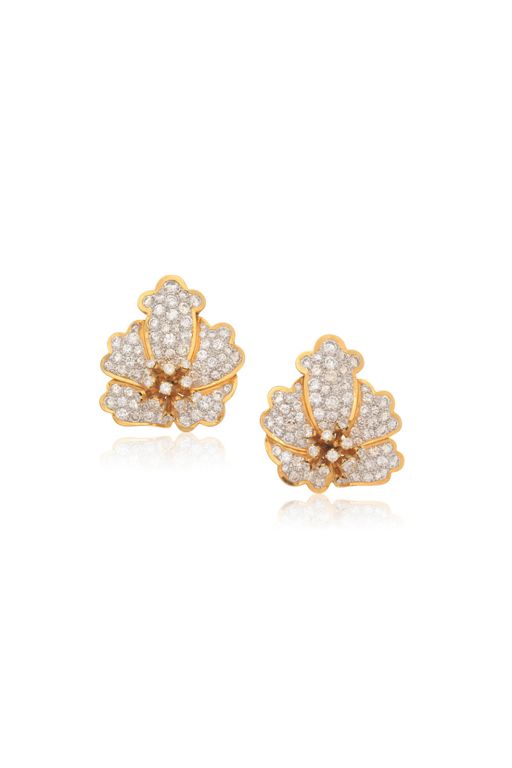 Pair of 10k Gold Multi-Gem Earrings