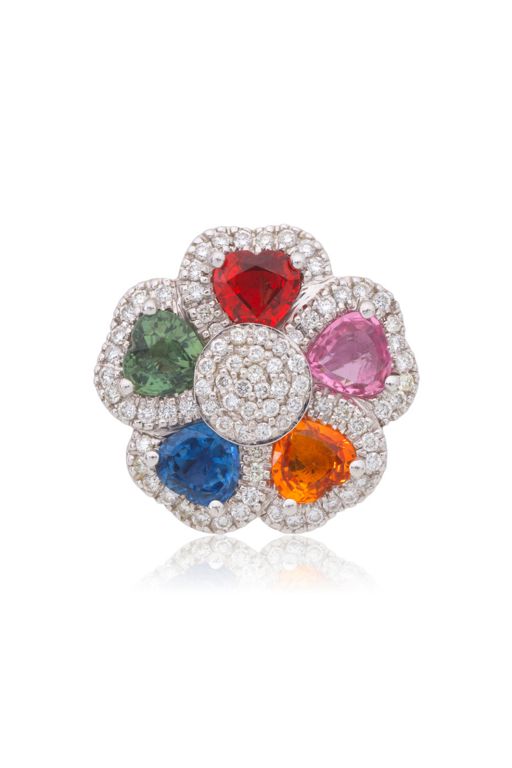 14k Gold Sapphire and Diamond Pendant