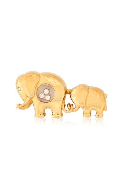 18k Gold Diamond Brooch