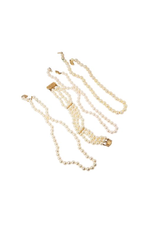14k Yellow Gold Pearl Jewelry Set