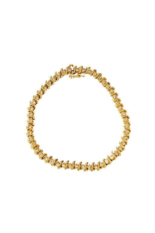 10k Yellow Gold Diamond Bracelet