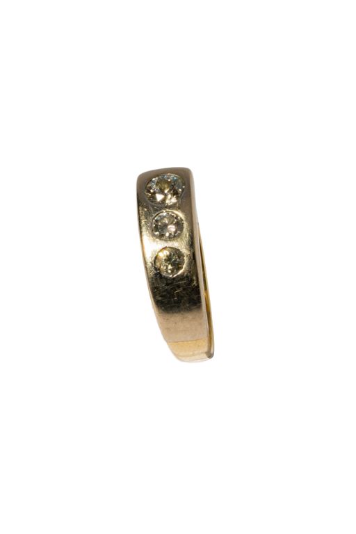 14k White and Yellow Gold Diamond Ring