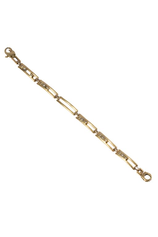 14k Yellow Gold Diamond Kinetic Bracelet