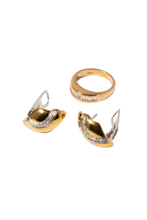 Yellow Gold Diamond Jewelry Set