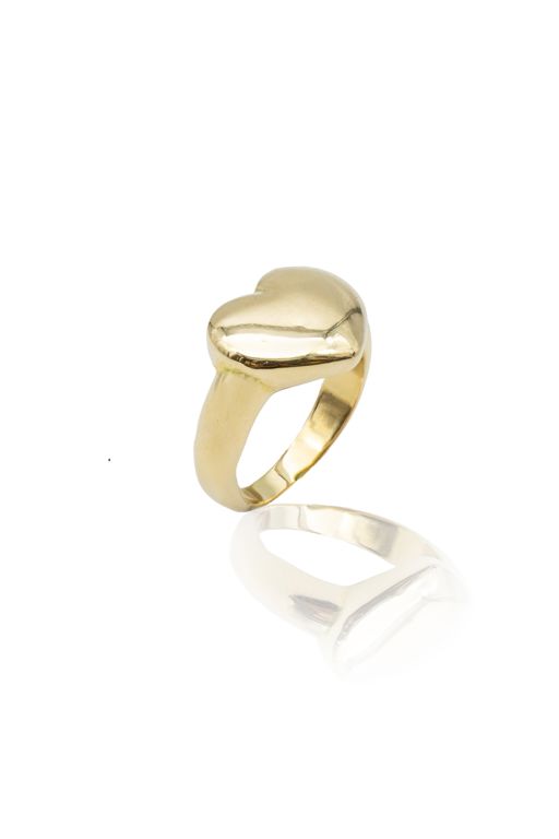 18k Yellow Gold Heart Ring