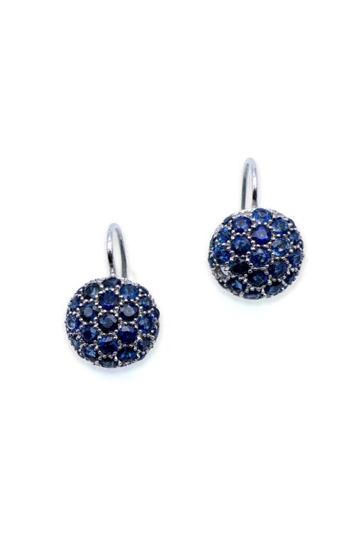 18k White Gold Sapphire Earrings