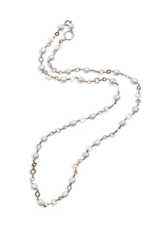 18k Yellow Gold Pearl Necklace