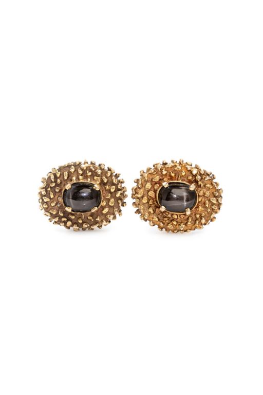 14k Gold Diopside Cufflinks