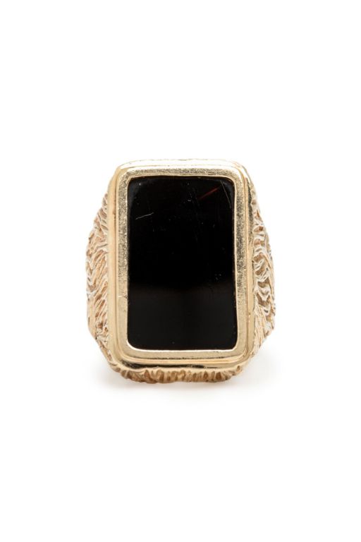 14k Gold Onyx Ring