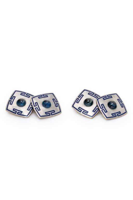 14k Gold Sapphire Cufflinks