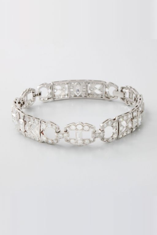 Platinum Diamond Link Bracelet