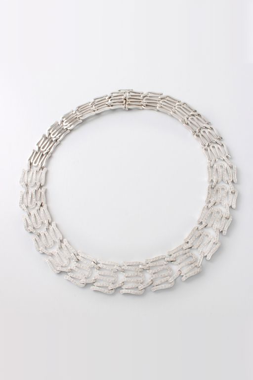 18k White Gold Diamond Necklace