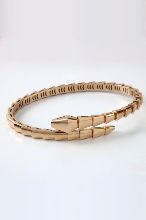 18k Rose Gold Serpent Cuff Bracelet