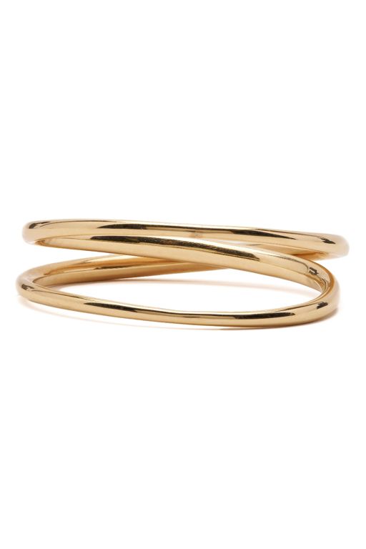 14k Yellow Gold Double Bangle Bracelet