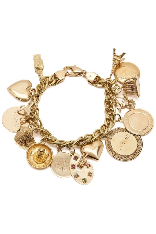 14k Yellow Gold Charm Bracelet