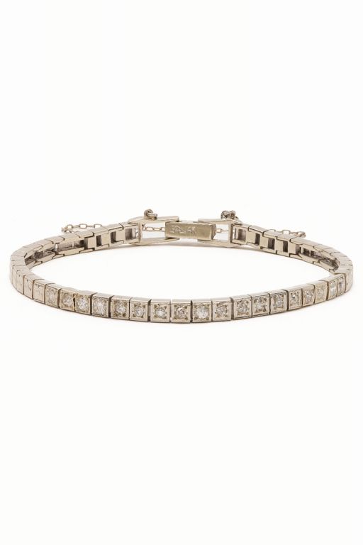 14k White Gold Diamond Tennis Bracelet