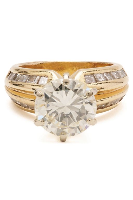 14k Yellow and White Gold Diamond Ring