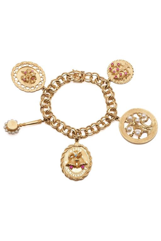 14k Yellow Gold Charm Bracelet
