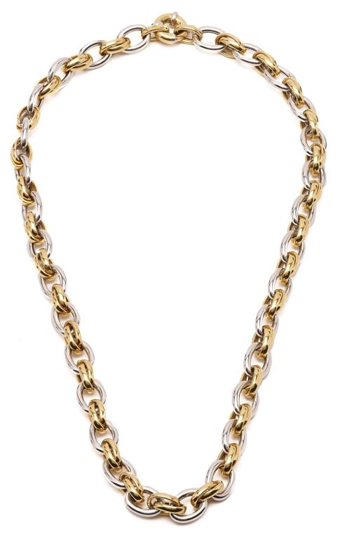 18k Two-Tone Gold Chain Necklace